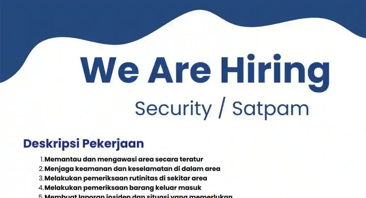 Lulusan SMA Merapat! Global Sukses Trijaya Buka Lowongan Satpam, Maksimal Usia 40 Tahun, Cek Kualifikasinya